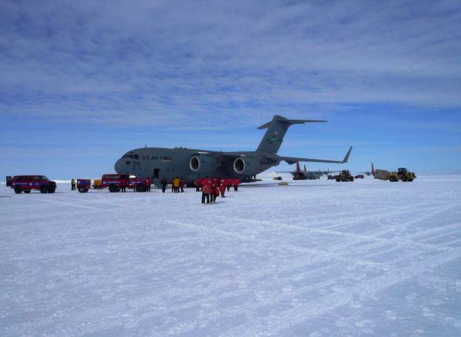 U.S. Air Force C-17 transport aircraft. 