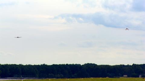 AV-6 and T-34 chase together at landing (9.20.12)
