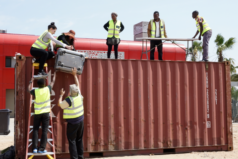 Setting up the AERONET - Cimel at Walvis Bay Airport