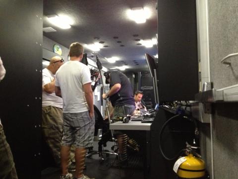 HS3 media coverage in the Global Hawk Mobile Operations Facility (9.27.12)